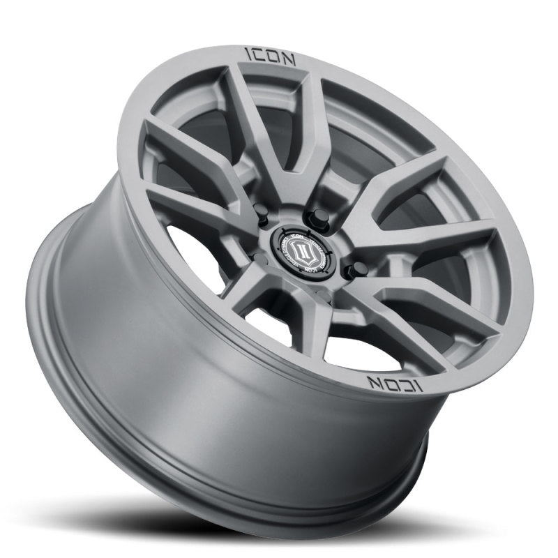 ICON Vector 5 17x8.5 5x5 -6mm Offset 4.5in BS 71.5mm Bore Titanium Wheel Wheels - Cast ICON