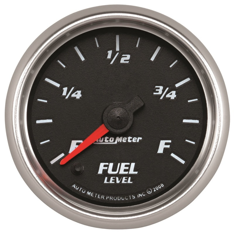 Autometer Pro-Cycle Gauge Fuel Level 2 1/16in 0-280 Programmable Black Gauges AutoMeter