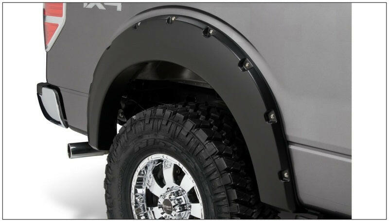 Bushwacker 09-14 Ford F-150 Styleside Pocket Style Flares 4pc 67.0/78.8/97.4in Bed - Black Fender Flares Bushwacker