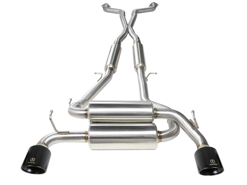aFe Takeda 2-1/2 in 304 SS Cat-Back Exhaust System Infiniti G37 08-13/Q60 14-15 V6-3.7 w/ Black Tips Catback aFe