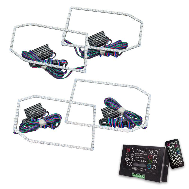 Oracle Chevy Silverado 14-15 Halo Kit Non-Projector Style - ColorSHIFT w/ 2.0 Controller Headlights ORACLE Lighting