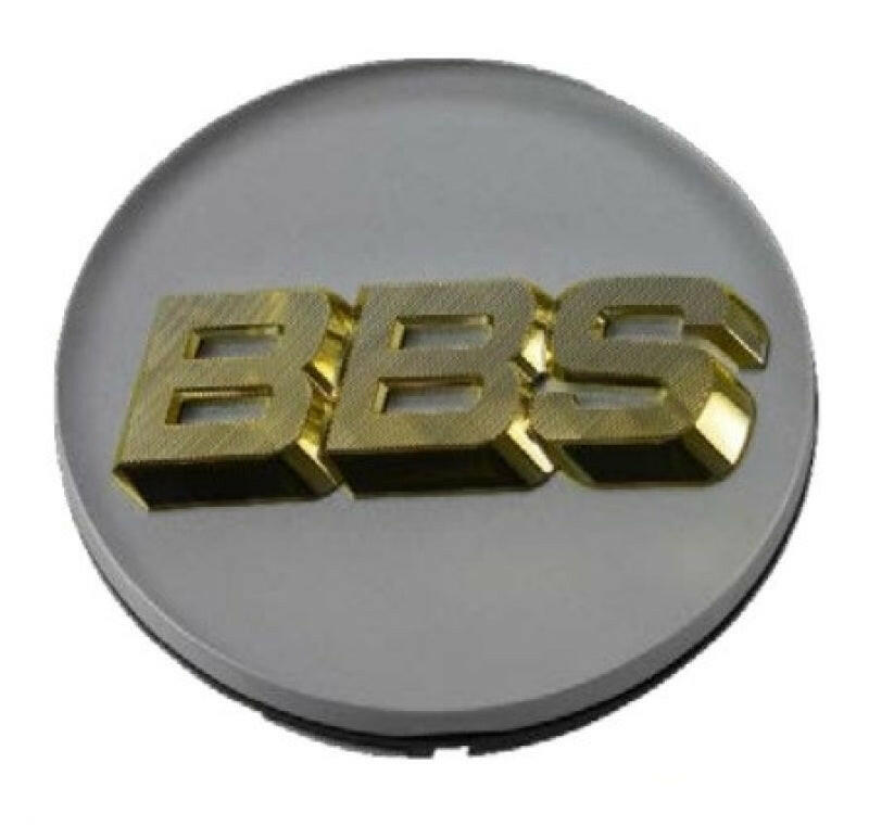 BBS Center Cap 70.6mm White/Gold (3-tab) Wheel Center Caps BBS