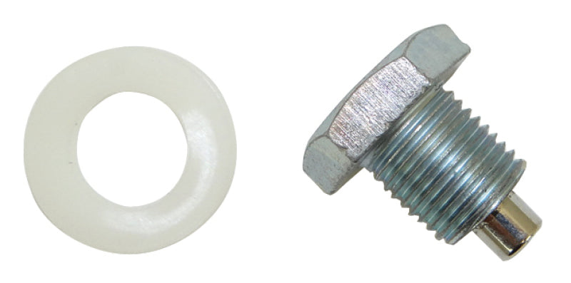 Moroso Oil Pan Drain Plug w/Nylon Washer - Clear Zinc Hardware - Singles Moroso