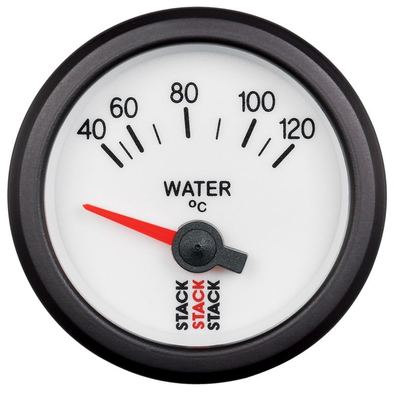 Autometer Stack 52mm 40-120 Deg C M10 Male Electric Water Temp Gauge - White Gauges AutoMeter