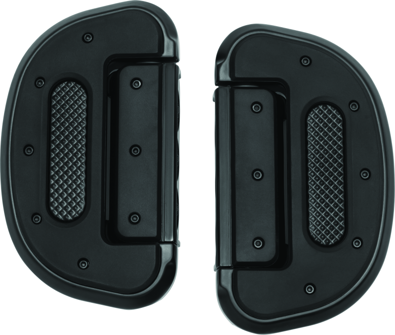 Kuryakyn Heavy Industry Passenger Floorboard Without Adapter Black Footpegs Kuryakyn