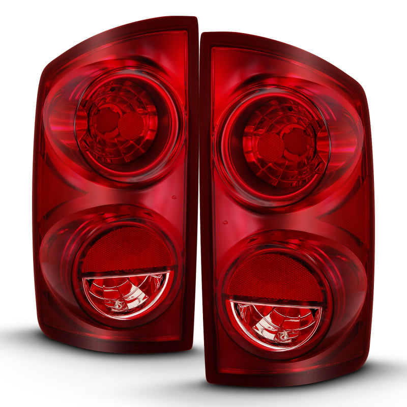 ANZO 2007-2009 Dodge Ram 1500 Tail Light Red Lens (OE) Tail Lights ANZO