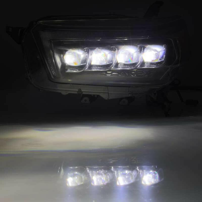 AlphaRex 10-13 Toyota 4Runner NOVA LED Projector Headlights Plank Style Black w/Seq Signal/DRL Headlights AlphaRex