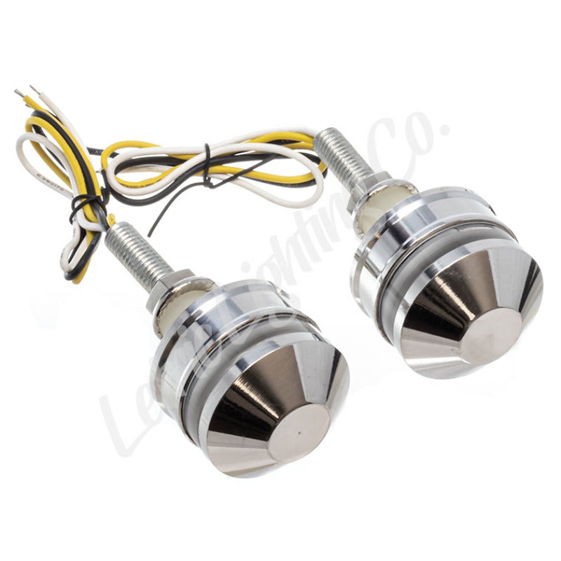 Letric Lighting Grip Ind Lghts Pol Cap Wht/Amb Sidemarkers & Indicators Letric Lighting