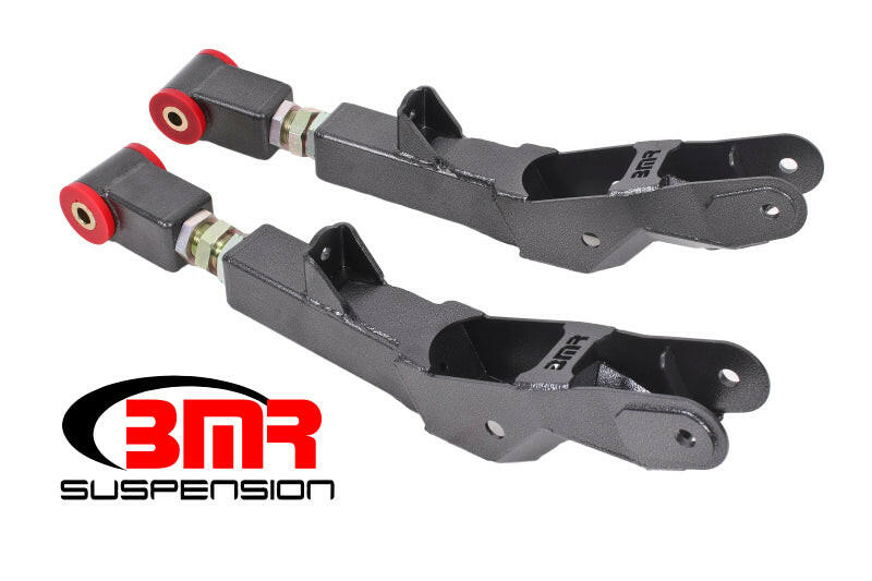 BMR 10-15 5th Gen Camaro Rear Lower Control Arms On-Car Adj. (Polyurethane) - Black Hammertone Control Arms BMR Suspension