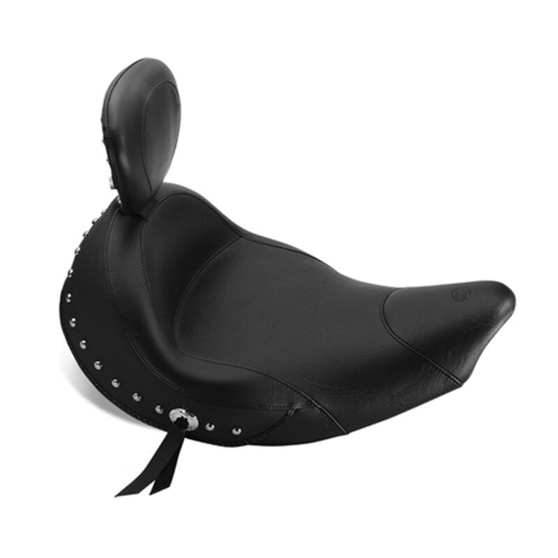 Mustang 14-21 Indian Chieftain,Chief Cl,Dark Horse,Spfld,Vint Standard Solo Seat w/Studs - Black Solo Motorcycle Seats Mustang Motorcycle