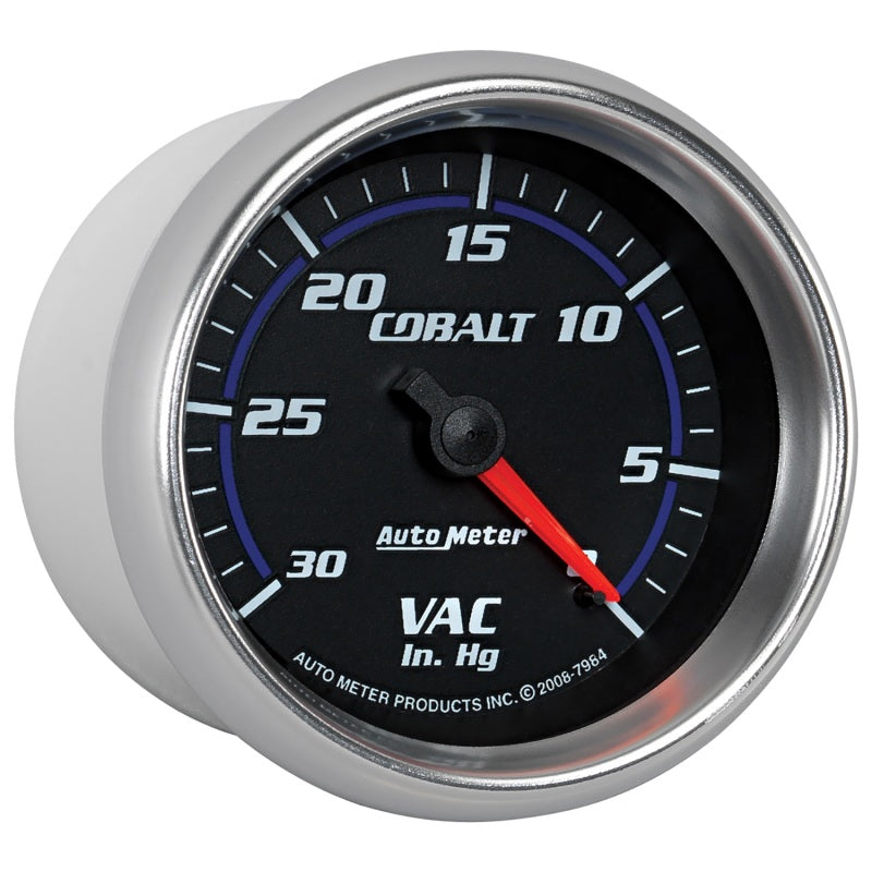 Autometer Cobalt 2-5/8in. / 0-30 IN HG / Mechanical Vacuum Gauge Gauges AutoMeter