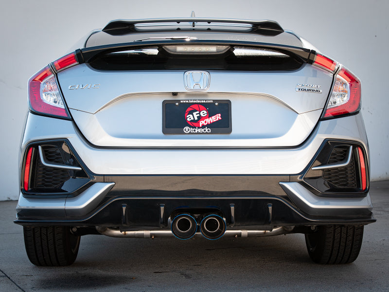 aFe Takeda 3in 304 SS Cat-Back Exhaust System w/Blue Flame Tips 17-20 Honda Civic Sport L4-1.5L (t) Catback aFe