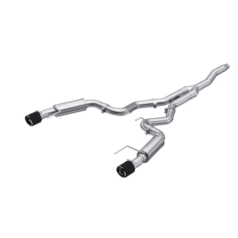 MBRP 19-22 Ford Mustang 2.3 EcoBoost 3in Cat-Back Dual Split Rear w/4.5in Carbon Fiber Tips (Race) Catback MBRP