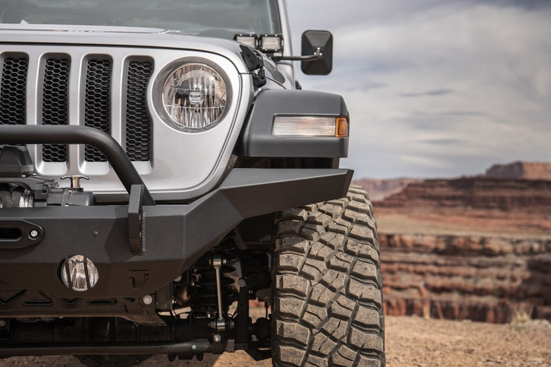 Rugged Ridge HD Bumper Full Width Front 07-18 Jeep Wrangler JK 18-20 Jeep Wrangler JL 2020 JT Bumpers - Steel Rugged Ridge