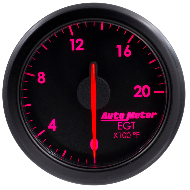 Autometer Airdrive 2-1/16in EGT Gauge 0-2000 Degrees F - Black Gauges AutoMeter