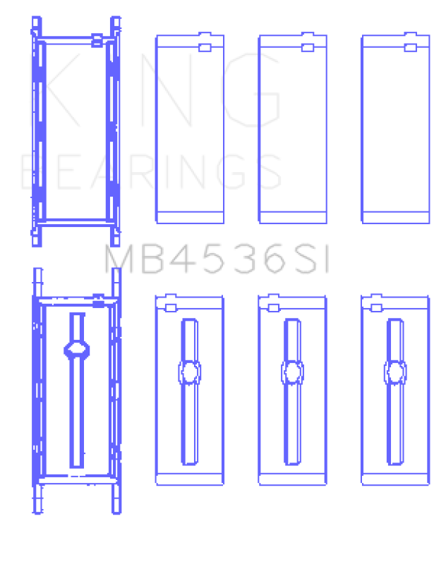 King Engine Bearings Mini Cooper B38A15M0 (Size +0.50mm) Main Bearing Set Bearings King Engine Bearings
