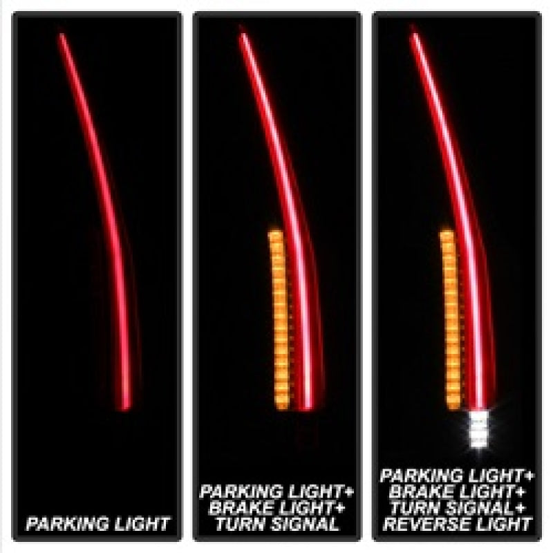 xTune GMC Yukon 15-17 LED Tail Lights (Escalade Style) - Black ALT-JH-GY15-2IN1LED-BK Tail Lights SPYDER