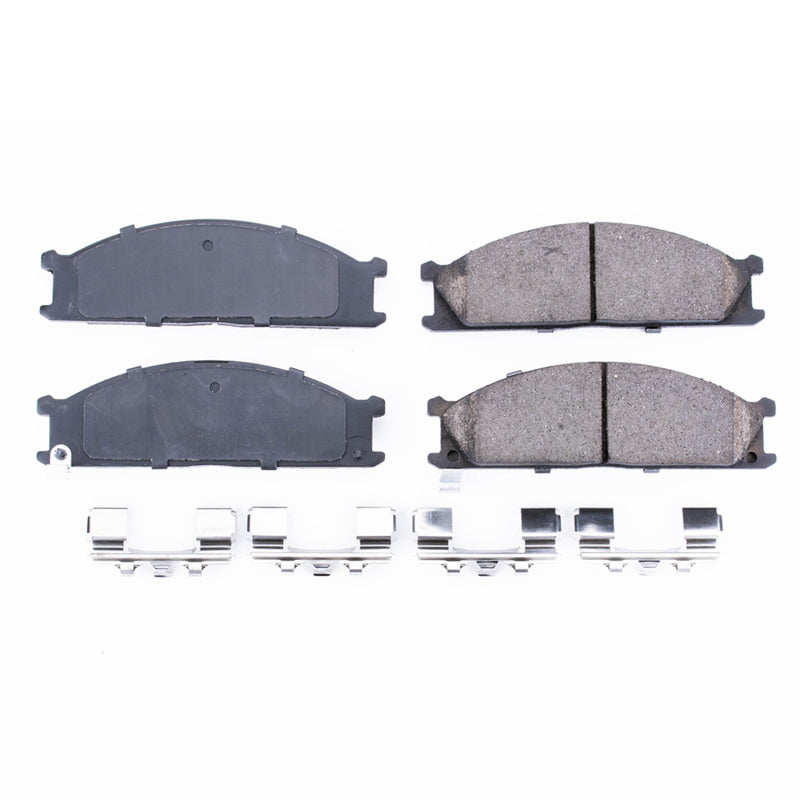Power Stop 86-94 Nissan D21 Front Z17 Evolution Ceramic Brake Pads w/Hardware Brake Pads - OE PowerStop