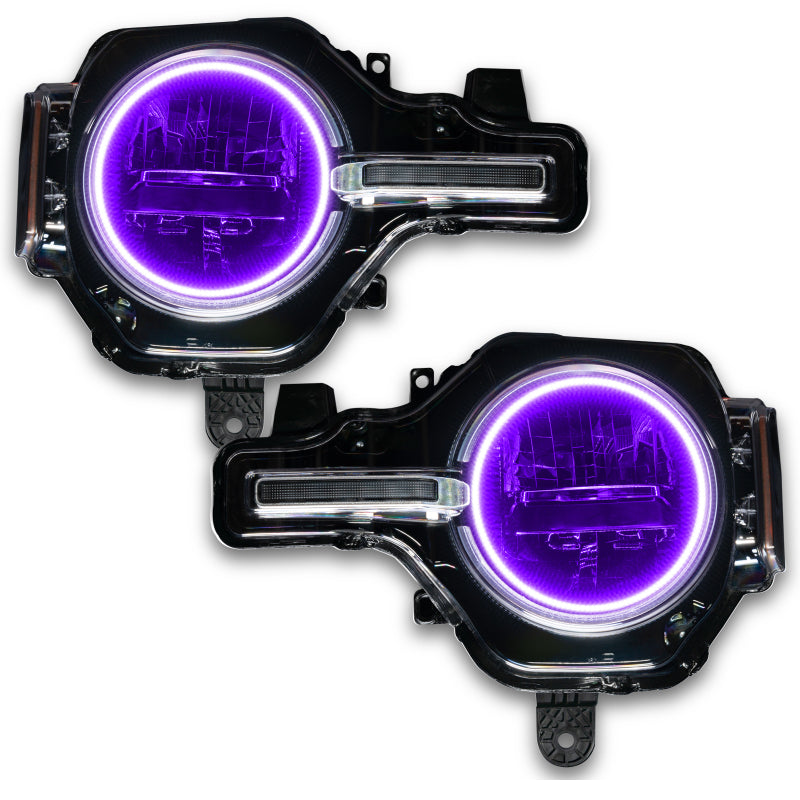 Oracle 2021 Ford Bronco Base Headlight LED Halo Kit - ColorSHIFT - w/ Simple Controller Headlights ORACLE Lighting