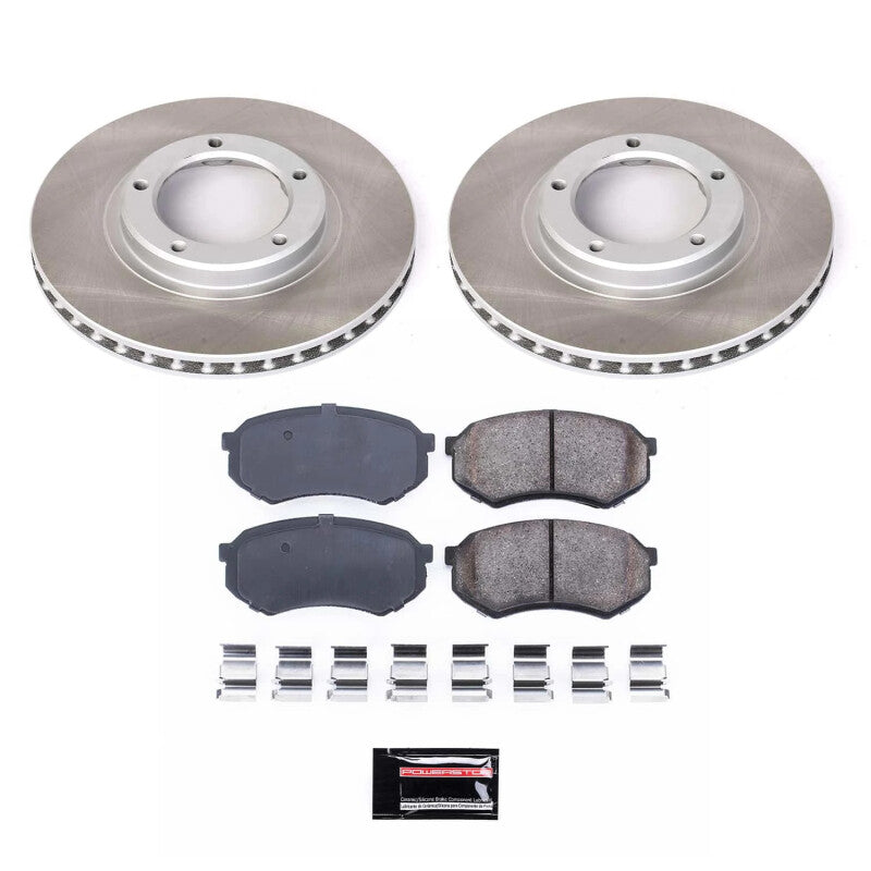 Power Stop 95-04 Toyota Tacoma Front Semi-Coated Rotor Kit Brake Kits - Performance Blank PowerStop