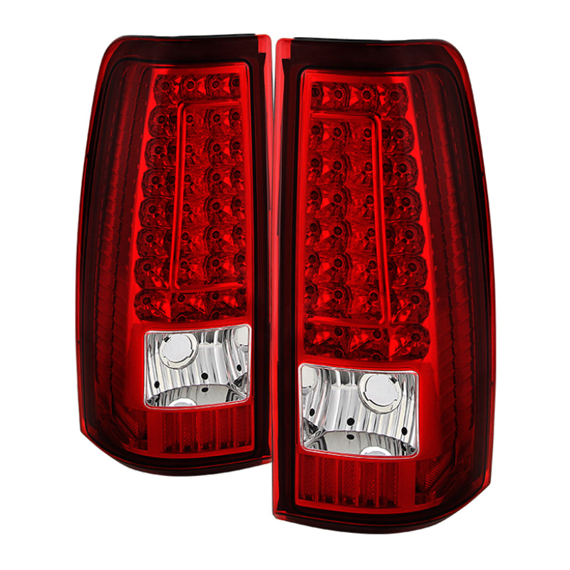 xTune Chevy Silverado 1500-2500-3500 03-06 C-Shape LED Tail Lights Red Clear ALT-ON-CS03-G2-LED-RC Tail Lights SPYDER