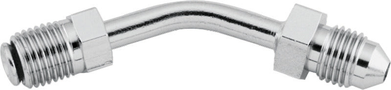 Twin Power Stainless Brake Fitting Male 3/8-24 Inverted Flare to AN-3 Male 45 Degree Adaptor Tube Fittings TwinPower