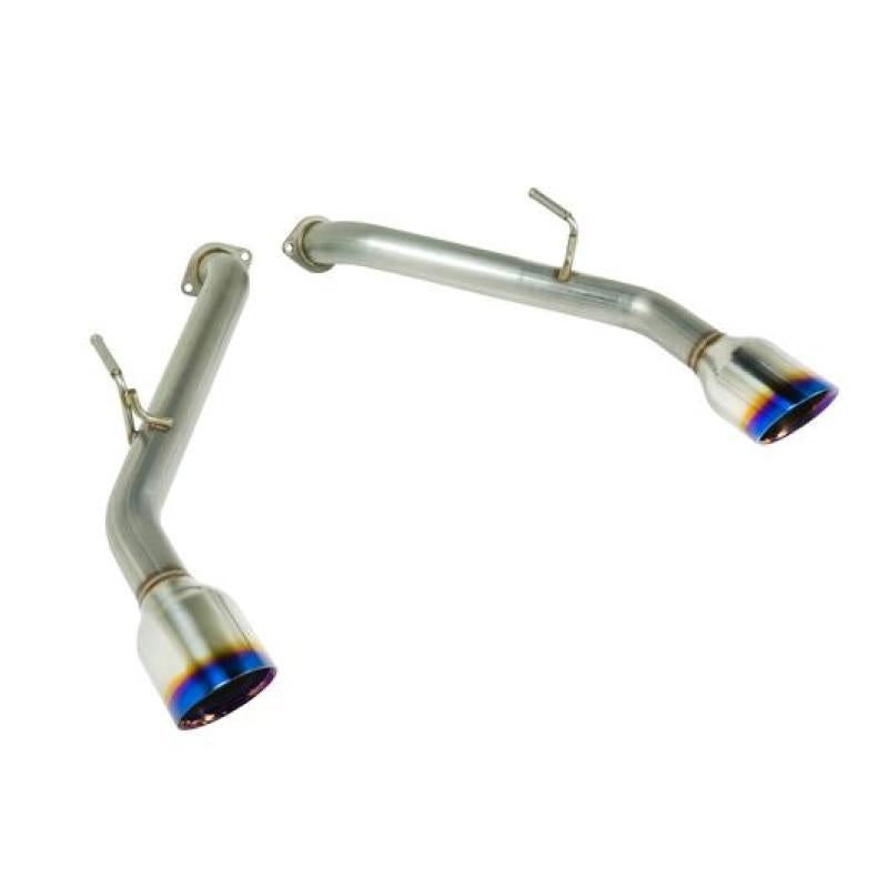 Remark 2014+ Infiniti Q50 Axle Back Exhaust w/Burnt Stainless Double Wall Tip Axle Back Remark