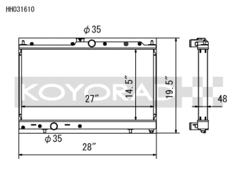 Koyo 03-07 Mitsubishi Evolution 8/9 2.0L Turbo (MT) Radiator Radiators Koyo