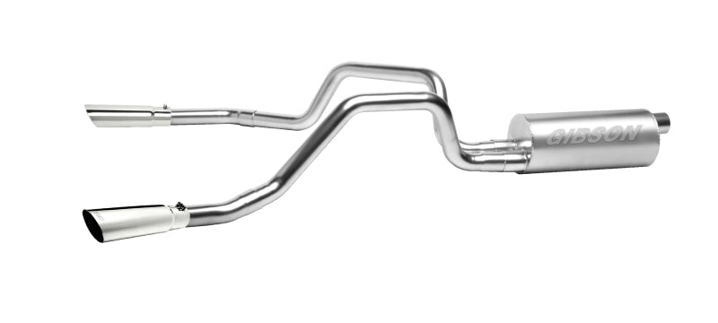 Gibson 10-13 Chevrolet Silverado 1500 LS 4.8L 2.25in Cat-Back Dual Split Exhaust - Aluminized Catback Gibson