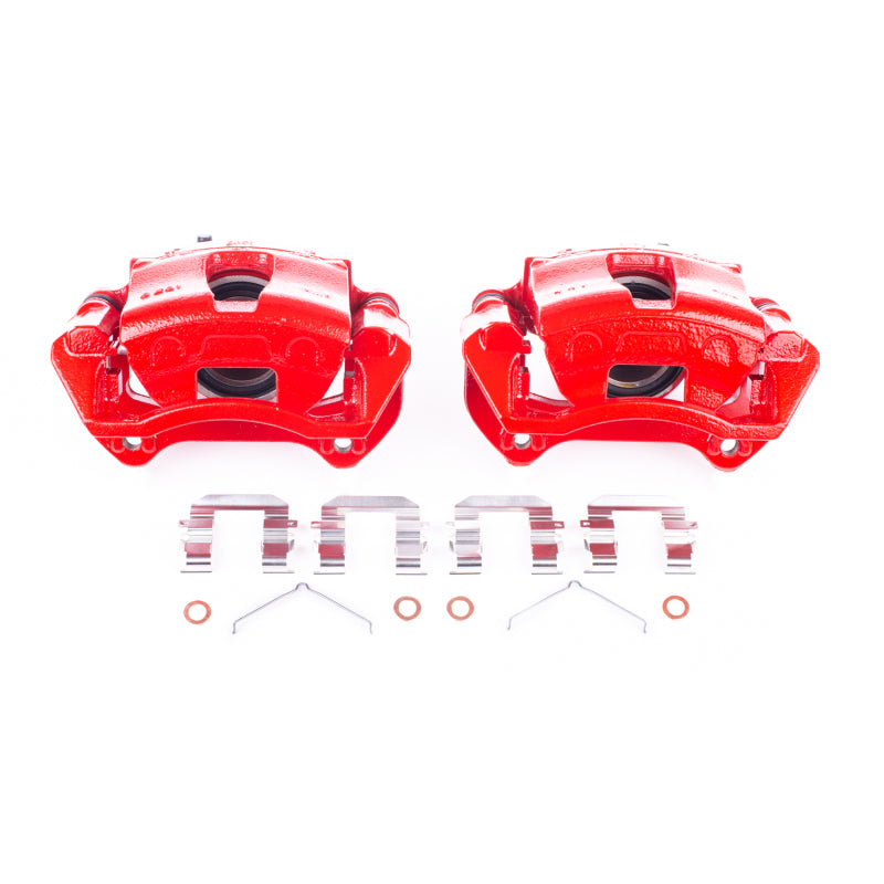 Power Stop 15-18 Hyundai Sonata Front Red Calipers w/Brackets - Pair Brake Calipers - Perf PowerStop
