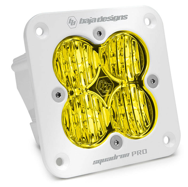 Baja Designs Squadron Pro White Wide Cornering Pattern Flush Mount LED Light Pod - Amber Light Bars & Cubes Baja Designs