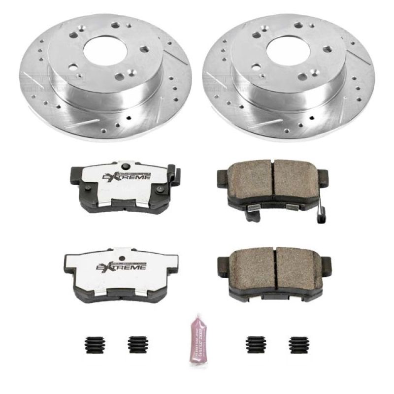 Power Stop 97-01 Acura Integra Rear Z26 Street Warrior Brake Kit Brake Kits - Performance D&S PowerStop