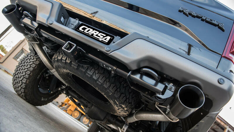 Corsa 2017-20 Ford F-150 Raptor 3in Inlet / 5in Outlet Gunmetal PVD Tip Kit (For Corsa Exhaust Only) Tips CORSA Performance