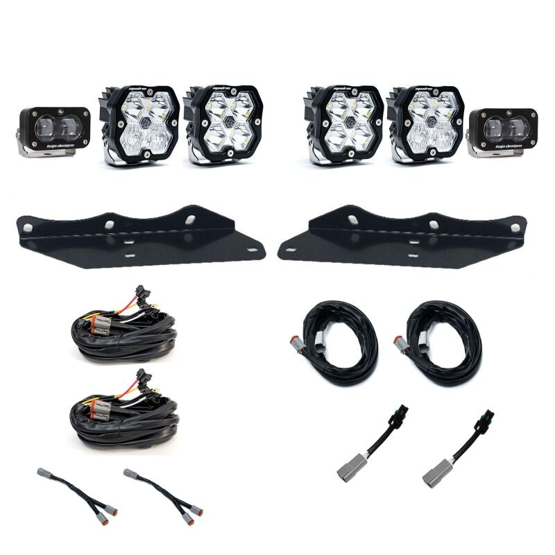 Baja Designs 17-20 Ford Raptor Squadron SAE 2.0/S2 Fog Pocket Kit Sportsman (SAE Fog) - Clear Fog Lights Baja Designs