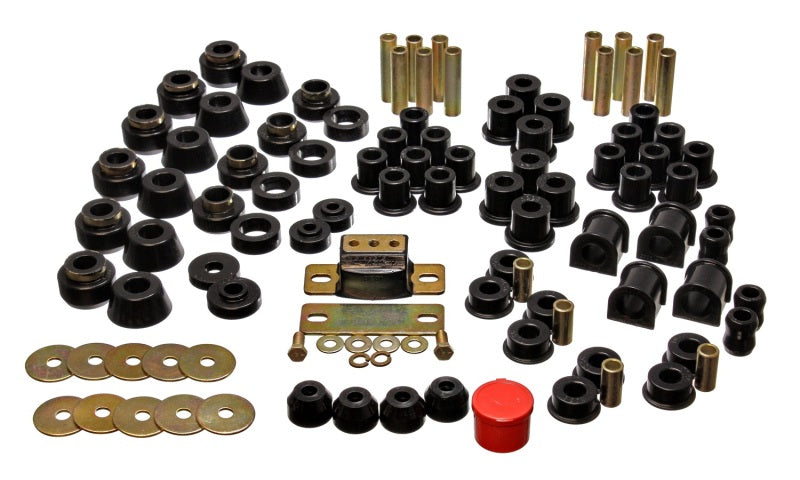 Energy Suspension 87-95 Jeep Wrangler YJ Black Hyper-Flex Master Bushing Set Bushings - Full Vehicle Kits Energy Suspension