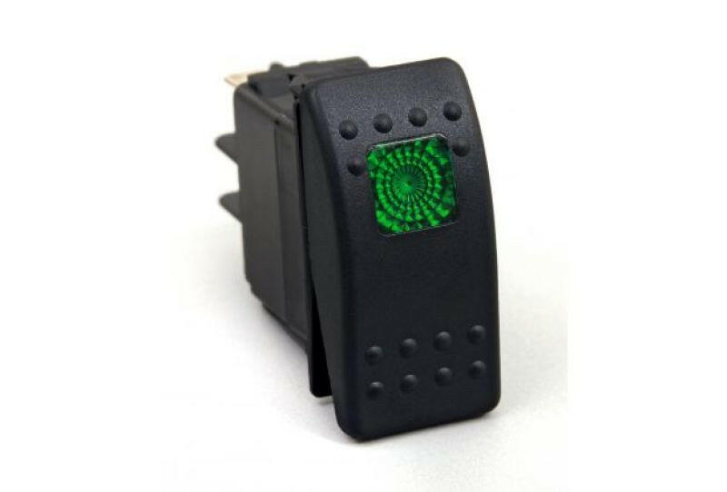 Daystar Rocker Switch Green Light 20 AMP Single Pole Dash & Interior Trim Daystar