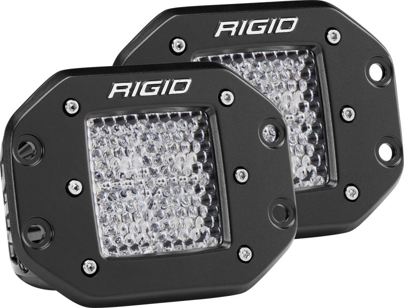 Rigid Industries Dually - Flush Mount - 60 Deg. Lens - Set of 2 Light Bars & Cubes Rigid Industries