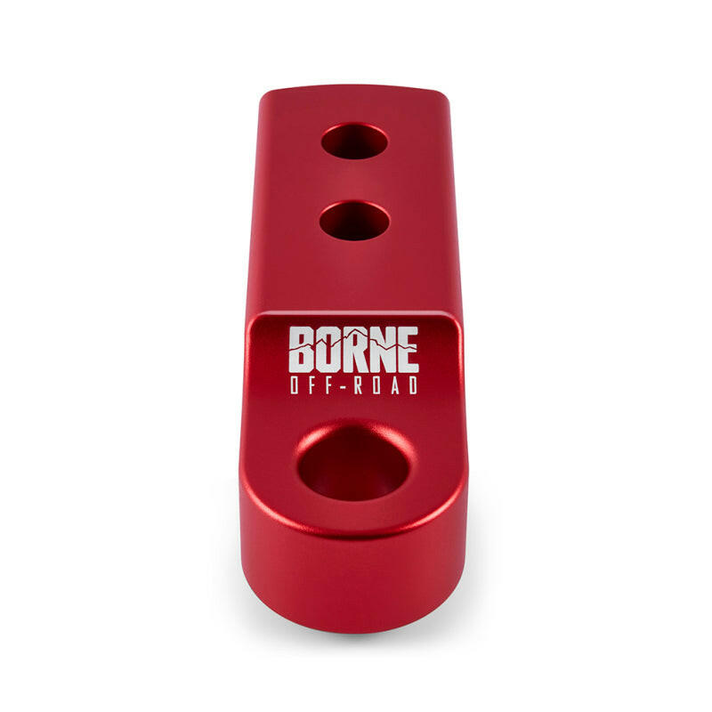 Borne Off-Road CNC Hitch Receiver Shackle 2in Red Hitch Receivers Borne Off-Road