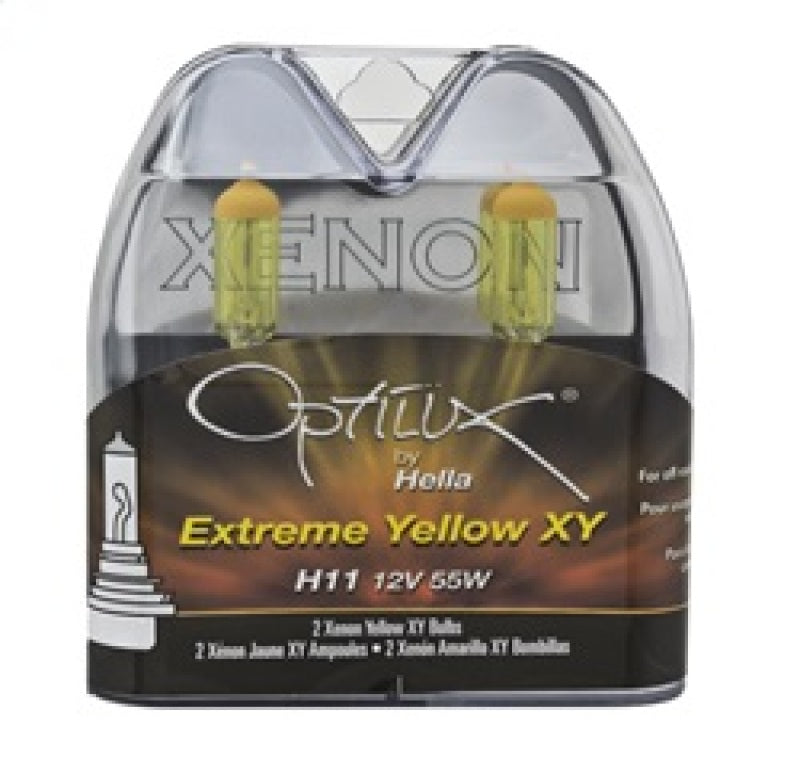 Hella Optilux H11 55W XY Extreme Yellow Bulbs (Pair) Bulbs Hella