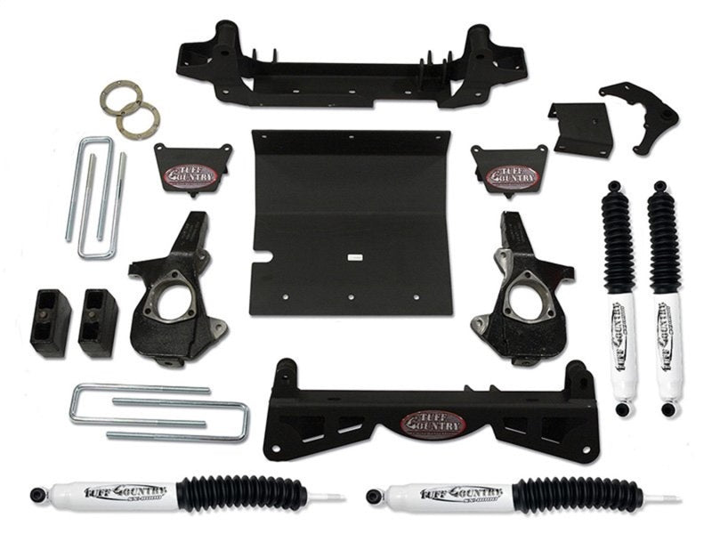 Tuff Country 01-06 Chevy Silverado 1500HD 4x4 4in Lift Kit (w/3pc Sub Frame SX8000 Shocks) Lift Kits Tuff Country