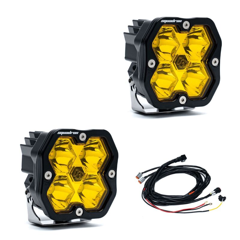 Baja Designs Squadron 2.0 Sport LED Spot (Pair) - Baja Amber Light Bars & Cubes Baja Designs