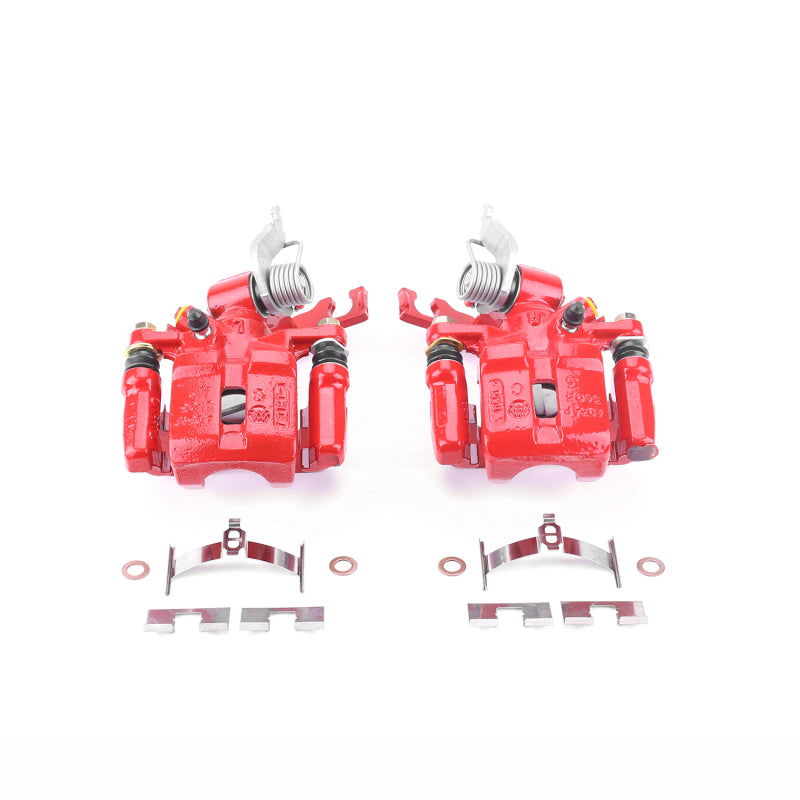Power Stop 98-02 Honda Accord Rear Red Calipers w/Brackets - Pair Brake Calipers - Perf PowerStop