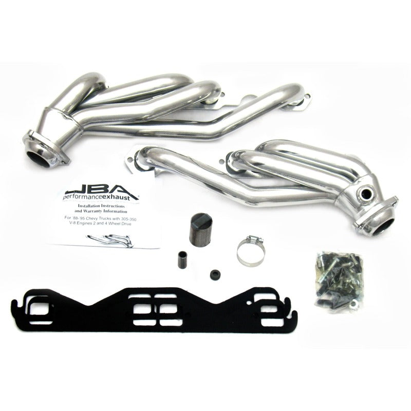 JBA 86-95 GM Truck 5.0L/5.7L SBC w/o A.I.R. 1-1/2in Primary Silver Ctd Cat4Ward Header Headers & Manifolds JBA