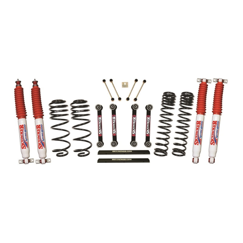 Skyjacker 03-06 Jeep TJ 4in D-Rate Long Travel Kit w/ OE FR/RR Lower Links/Nitro 8000 Shocks Lift Kits Skyjacker
