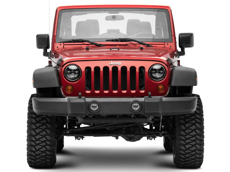 Raxiom 97-18 Jeep Wrangler TJ/JK Axial Series LED Daymaker Headlights- Black Housing (Clear Lens) Headlights Raxiom