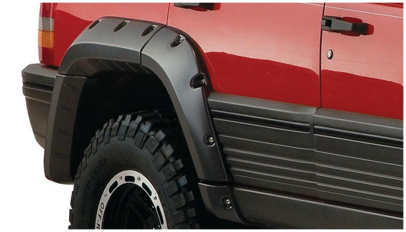 Bushwacker 93-98 Jeep Grand Cherokee Cutout Style Flares 4pc - Black Fender Flares Bushwacker