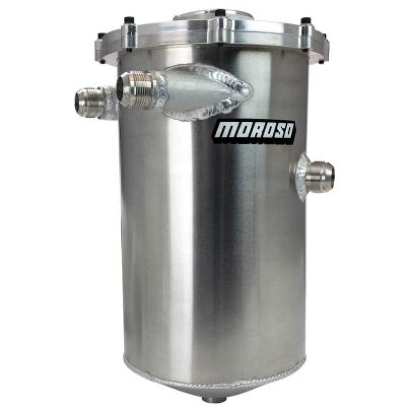 Moroso MMPS Split Top 16in Tall 8in Dia 7.5qt Dry Sump Tank Oil Catch Cans Moroso