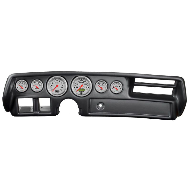 Autometer Ultra-Lite 70-72 Chevelle/ El Camino/ Malibu Dash Kit 6pc Tach/ MPH/ Fuel/ Oil/ WTMP/ Volt Gauges AutoMeter