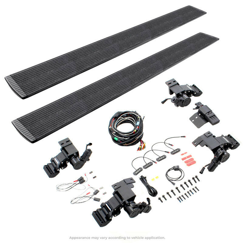 RealTruck 09-14 Ford F-150 Crew Cab 4dr VoltStep Electric Running Board Kit - Bedliner Coating Running Boards Go Rhino