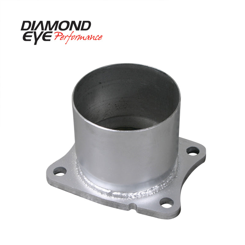 Diamond Eye ADAPTER 4-BOLT FLANGE 4in INNER DIA CLAMP-ON AL: 01-05 CHEVY/GMC 6.6L 2500/3500 CHV-FBA Connecting Pipes Diamond Eye Performance